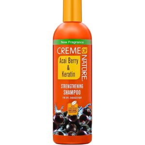 Shampooing fortifiant aux baies d'açaï et à la kératine de Creme Of Nature, 340 ml